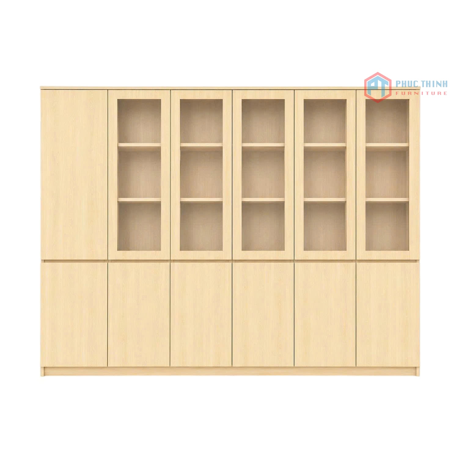 Tủ Tài Liệu Gỗ Cánh Kính THSPT 56